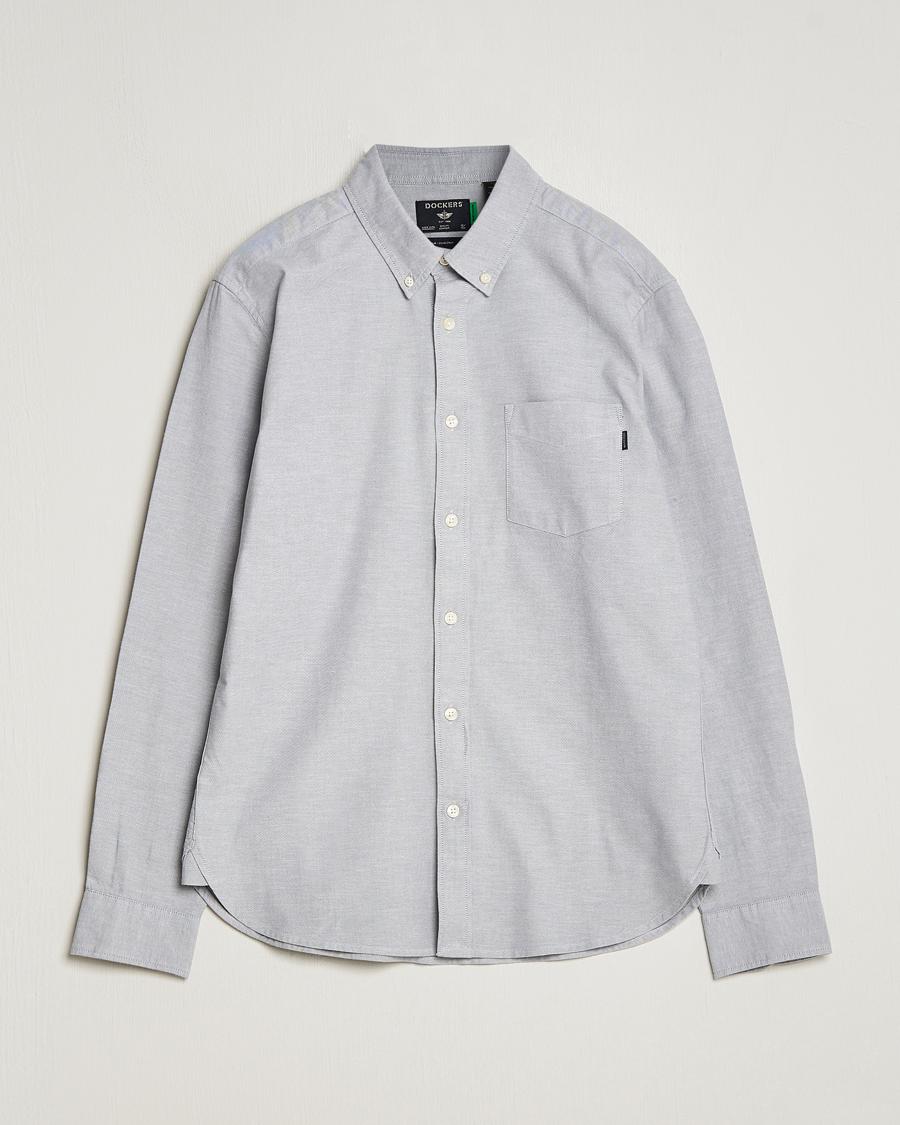 Men | Shirts | Dockers | Cotton Stretch Oxford Shirt Medium Grey Heather