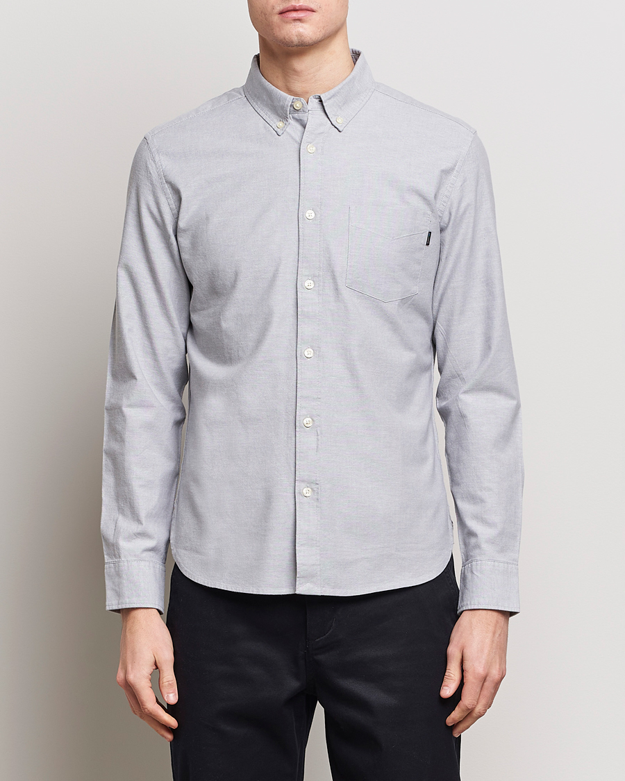 Men | Shirts | Dockers | Cotton Stretch Oxford Shirt Medium Grey Heather