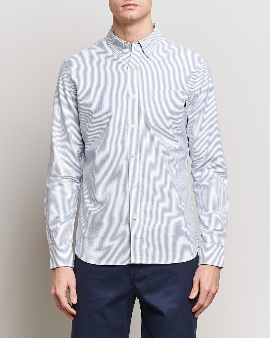 Men | Shirts | Dockers | Cotton Stretch Oxford Shirt Striped Delft