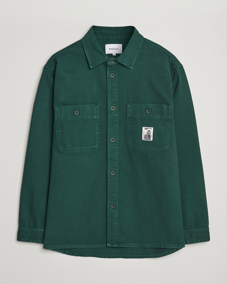 Men | Shirts | Palmes | Roland Overshirt Bottle Green