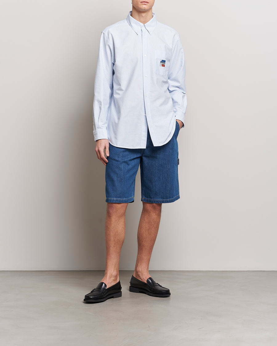 Men | Shirts | Palmes | Deuce Oxford Shirt Light Blue Stripe