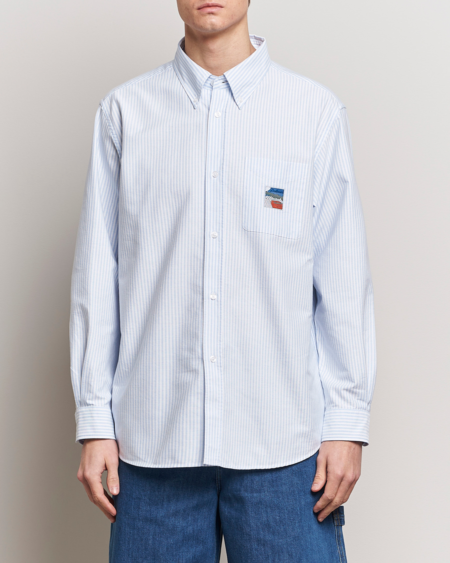 Men | Shirts | Palmes | Deuce Oxford Shirt Light Blue Stripe