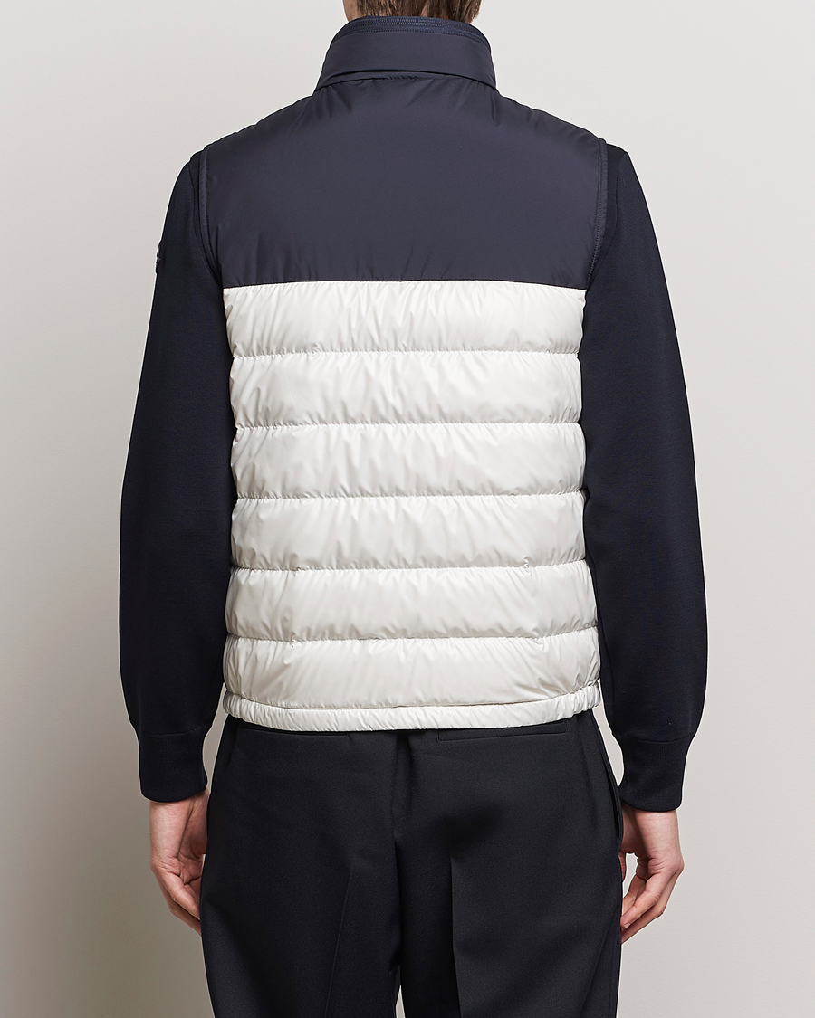 Men | Coats & Jackets | Moncler | Cerces Down Vest Off White/Navy