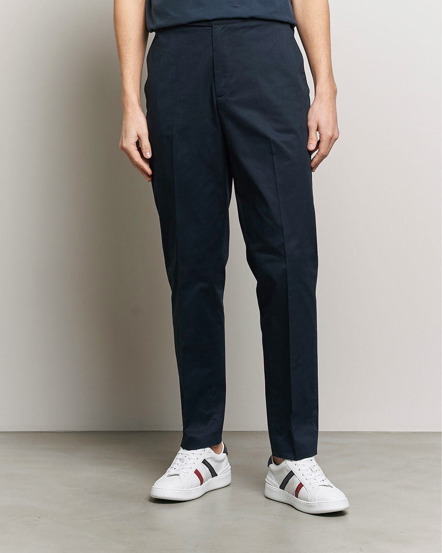 Men | Trousers | Moncler | Contrast Banded Trousers Navy