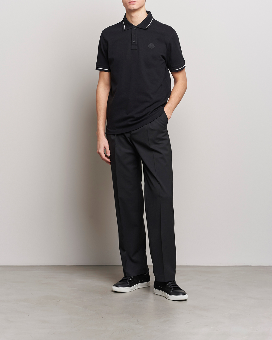 Men | Polo Shirts | Moncler | Tonal Logo Polo Black