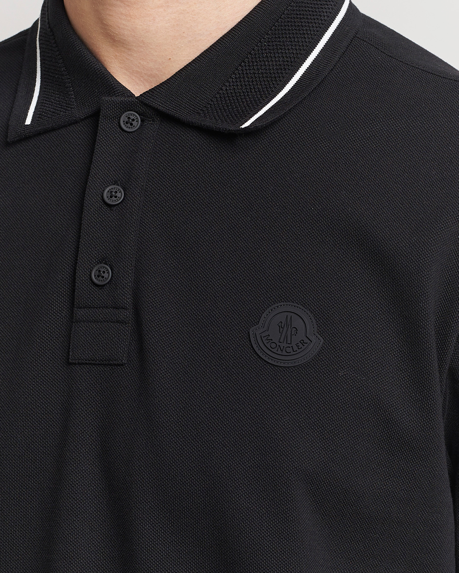 Men | Polo Shirts | Moncler | Tonal Logo Polo Black