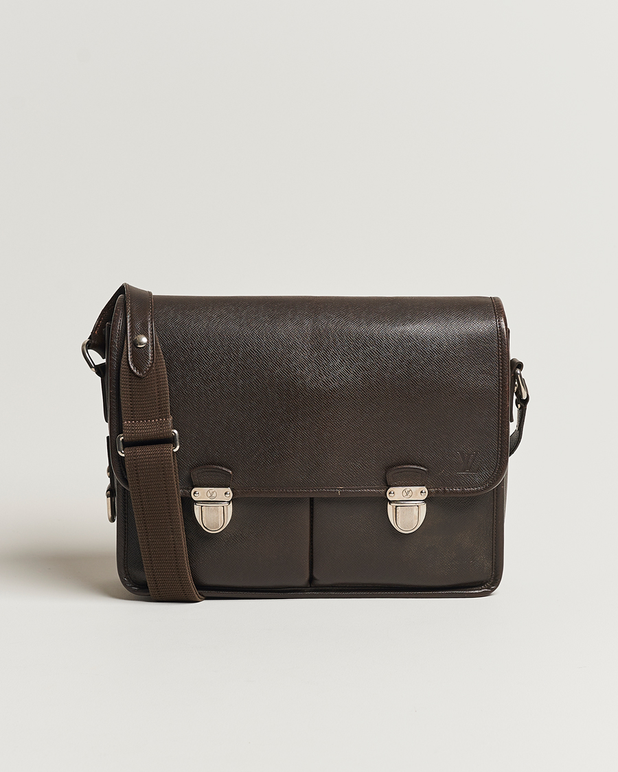 Men | Louis Vuitton Pre-Owned Alexei Leather Messenger Bag Leather Brown | Louis Vuitton Pre-Owned | Alexei Leather Messenger Bag Leather Brown