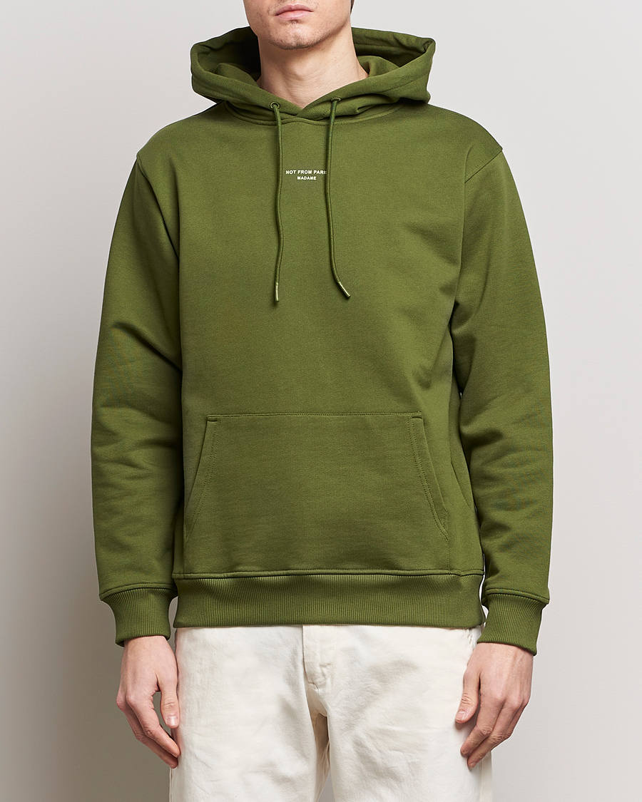 Men | Sweaters & Knitwear | Drôle de Monsieur | Classic NFPM Hoodie Khaki