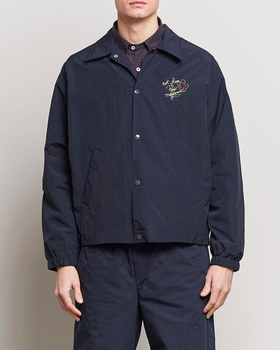Men | Coats & Jackets | Drôle de Monsieur | La Veste Slogan Jacket Navy