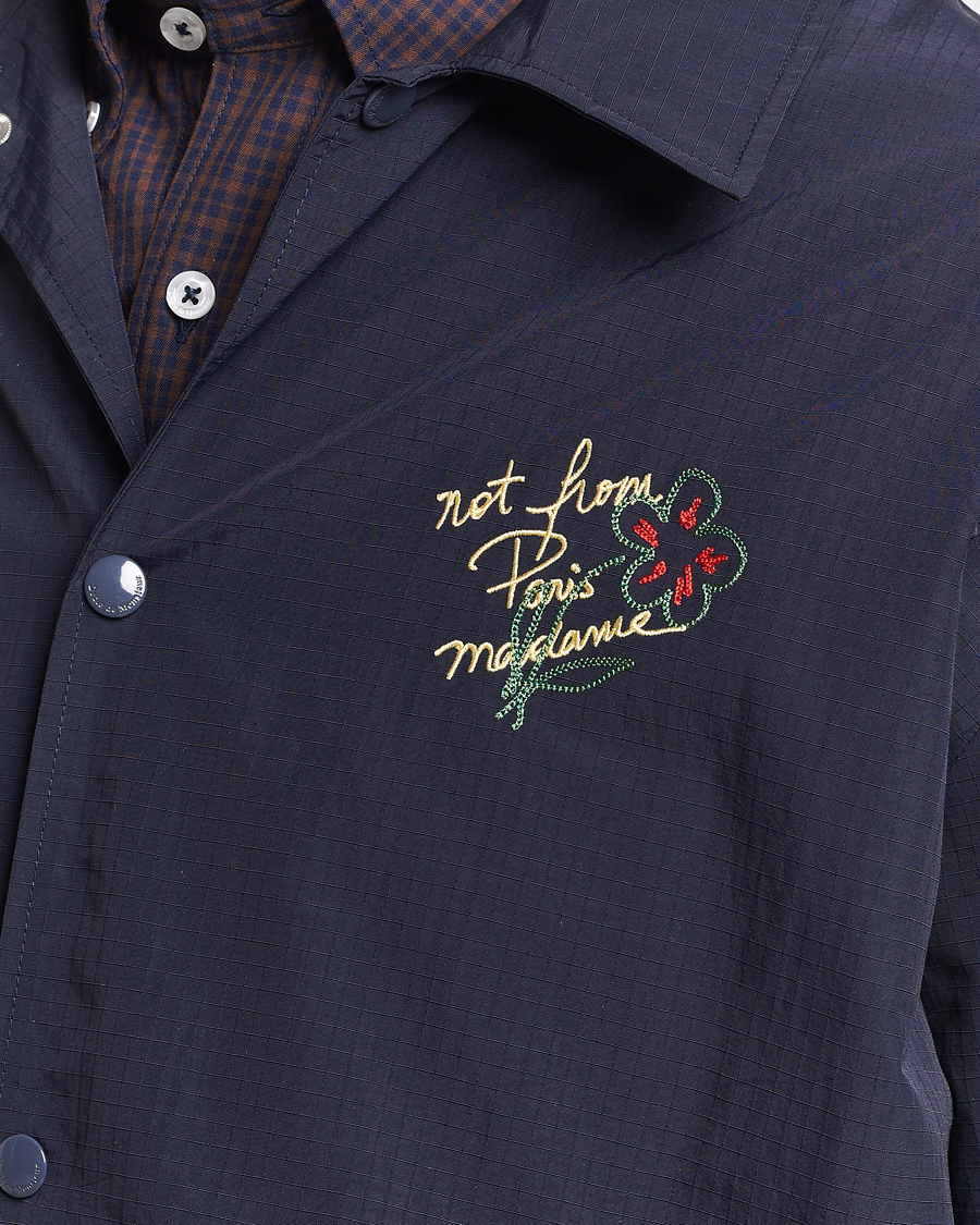 Men | Coats & Jackets | Drôle de Monsieur | La Veste Slogan Jacket Navy
