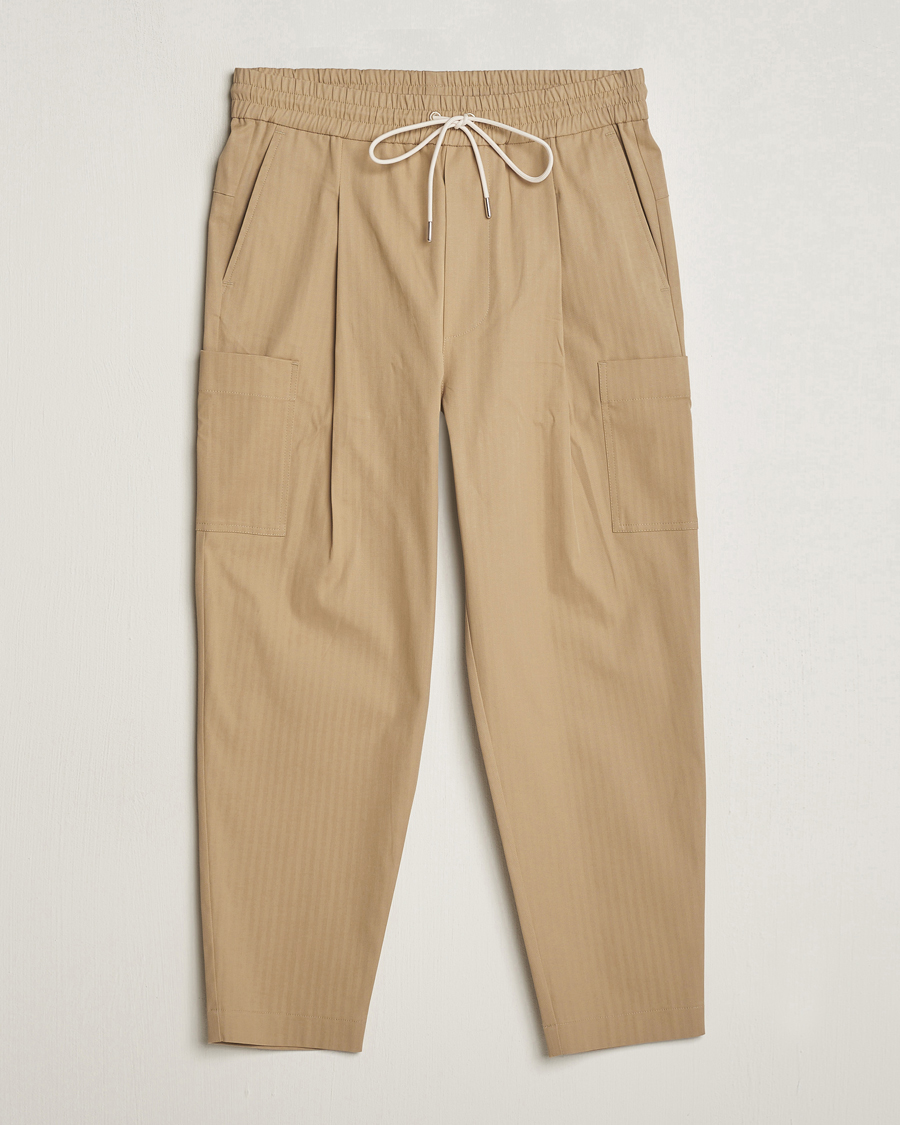 Men | Trousers | Drôle de Monsieur | Drawstring Pants Beige