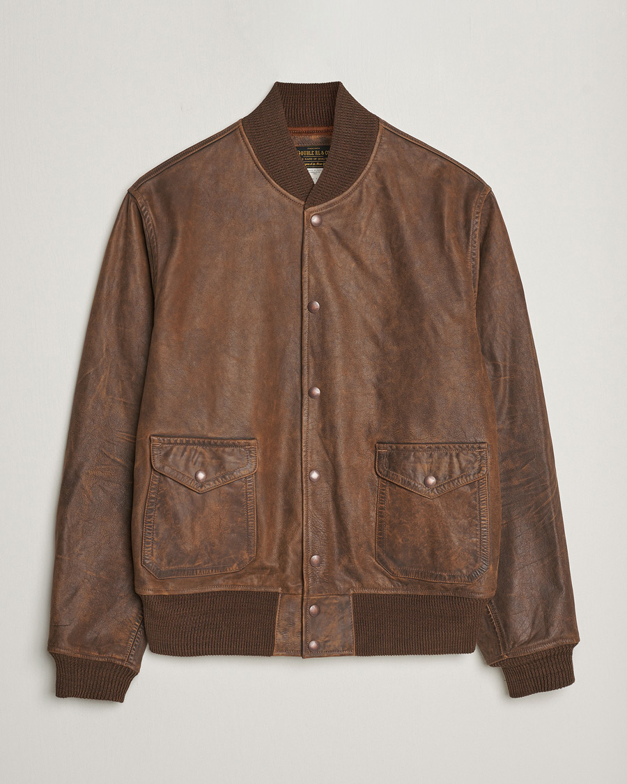 Men | Coats & Jackets | RRL | Wright Leather Jacket Brown