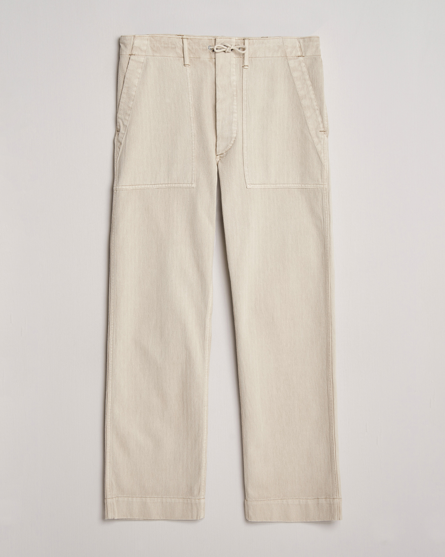 Men | Trousers | RRL | Wilton Herringbone Surplus Pants Off White