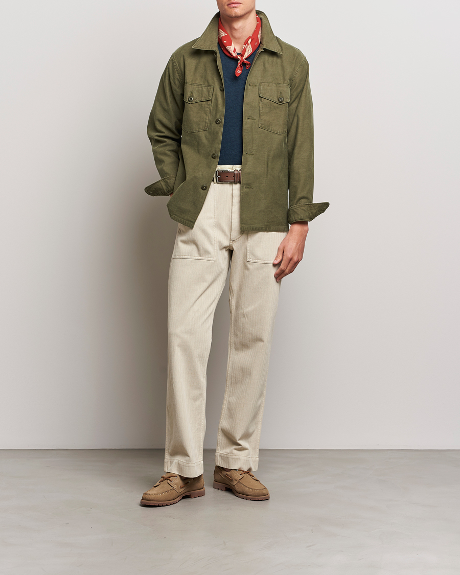 Men | Trousers | RRL | Wilton Herringbone Surplus Pants Off White