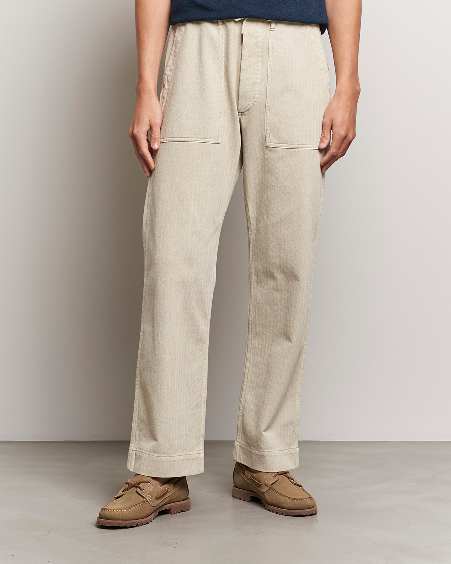 Men | Trousers | RRL | Wilton Herringbone Surplus Pants Off White