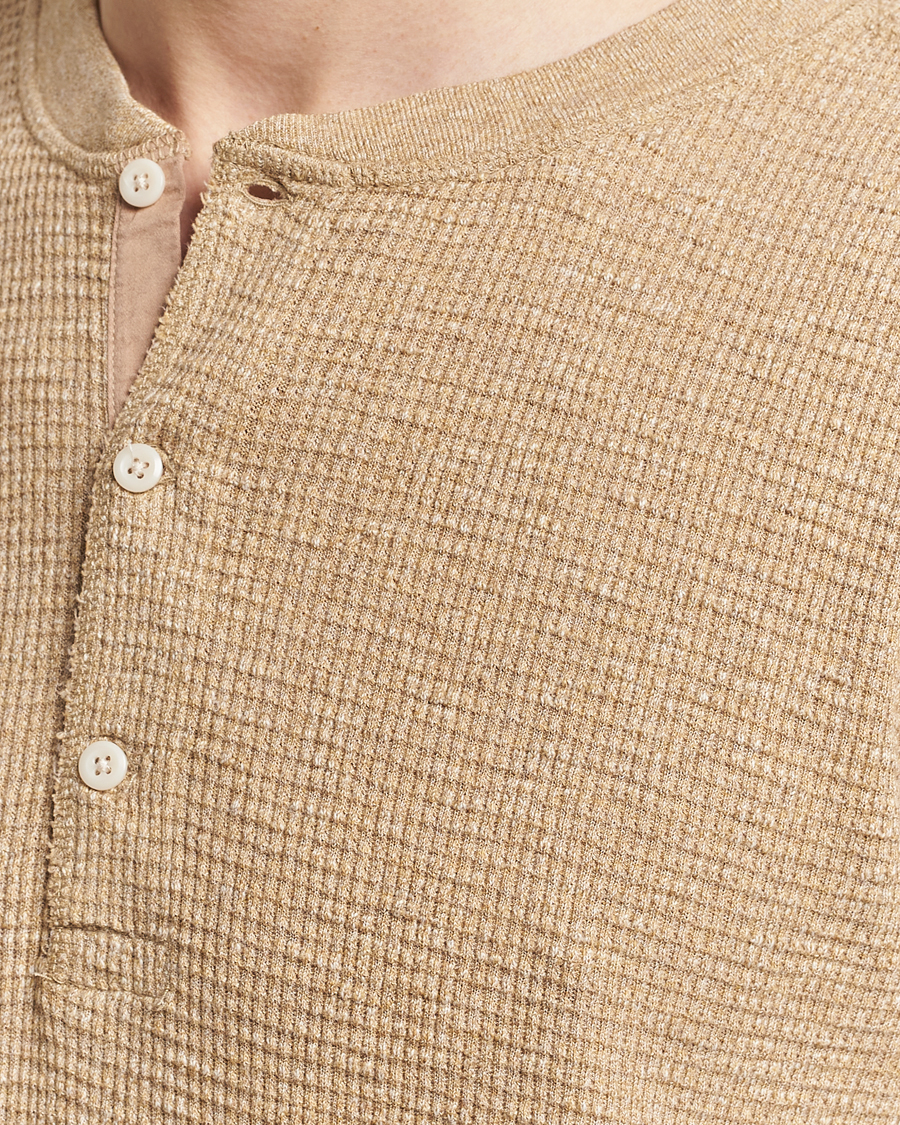 Men | Sweaters & Knitwear | RRL | Long Sleeve Henley Tan Heather