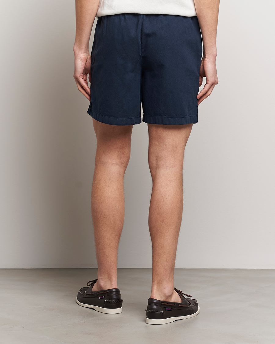 Men | Shorts | Lyle & Scott | Linen Drawstring Shorts Dark Navy
