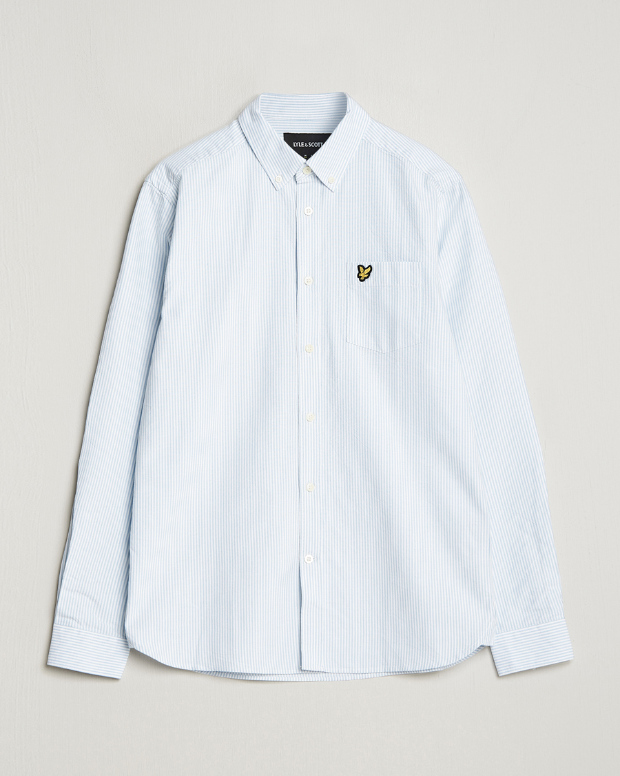 Men | Shirts | Lyle & Scott | Lightweight Oxford Striped Shirt Blue/White