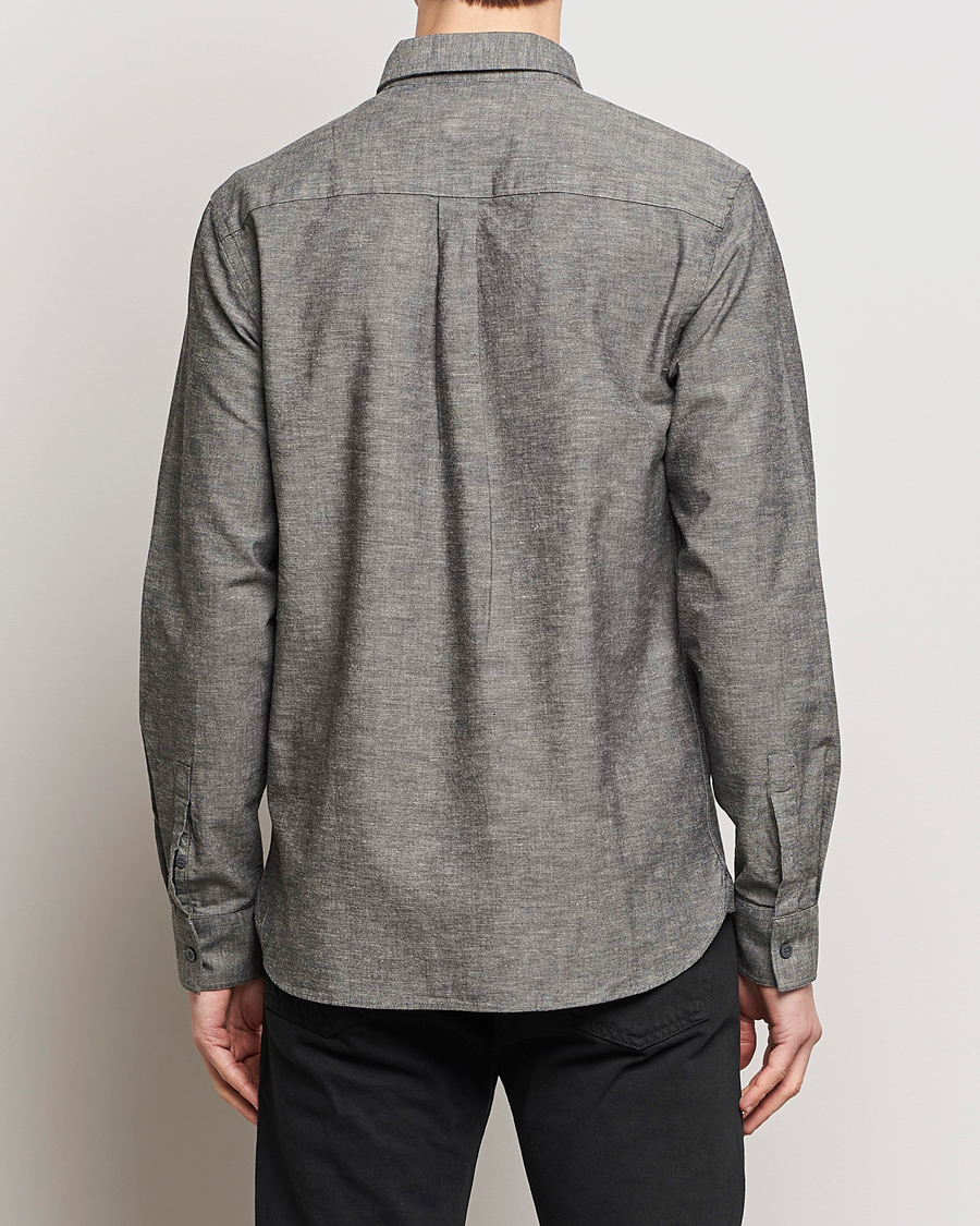 Men | Shirts | Lyle & Scott | Linen Button Down Shirt Grey Melange