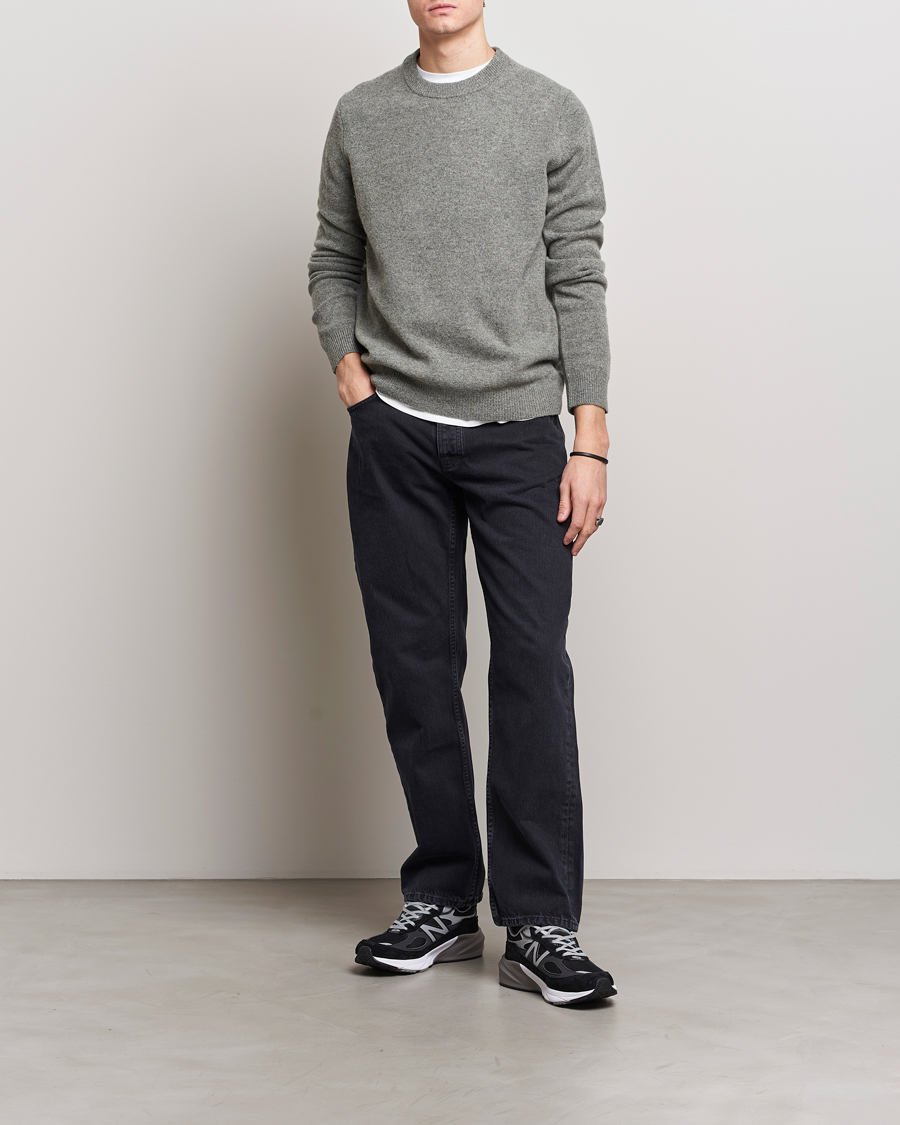 Men | Sweaters & Knitwear | Samsøe Samsøe | Isak Crew Neck Dark Grey
