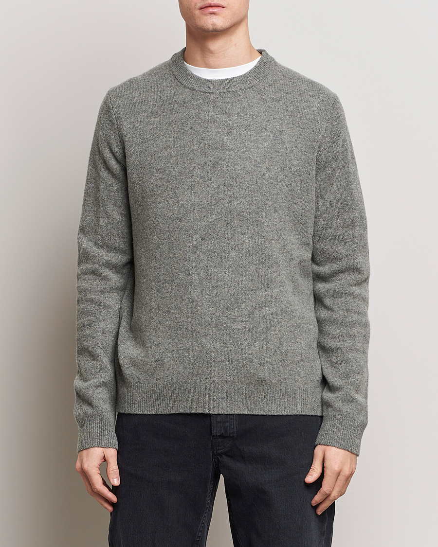 Men | Sweaters & Knitwear | Samsøe Samsøe | Isak Crew Neck Dark Grey