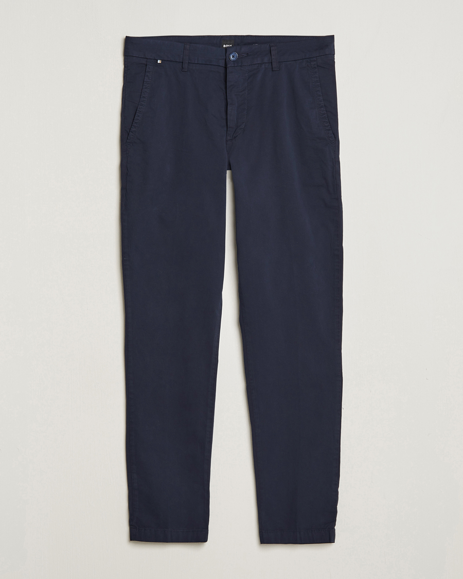 Men | Trousers | BOSS BLACK | Kaiton Cotton Pants Dark Blue