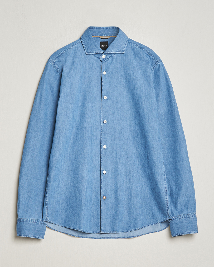 Men | Shirts | BOSS BLACK | Hal Cotton Shirt Medium Blue