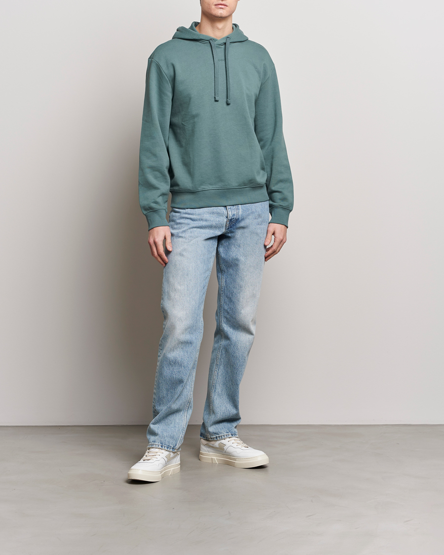 Men | Sweaters & Knitwear | HUGO | Dapo Logo Hoodie Dark Green