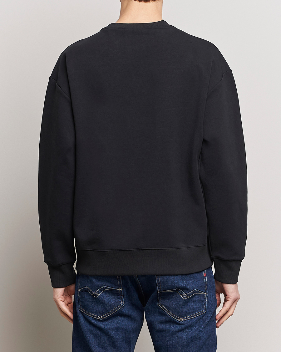 Men | Sweaters & Knitwear | HUGO | Dettil Logo Sweatshirt Black
