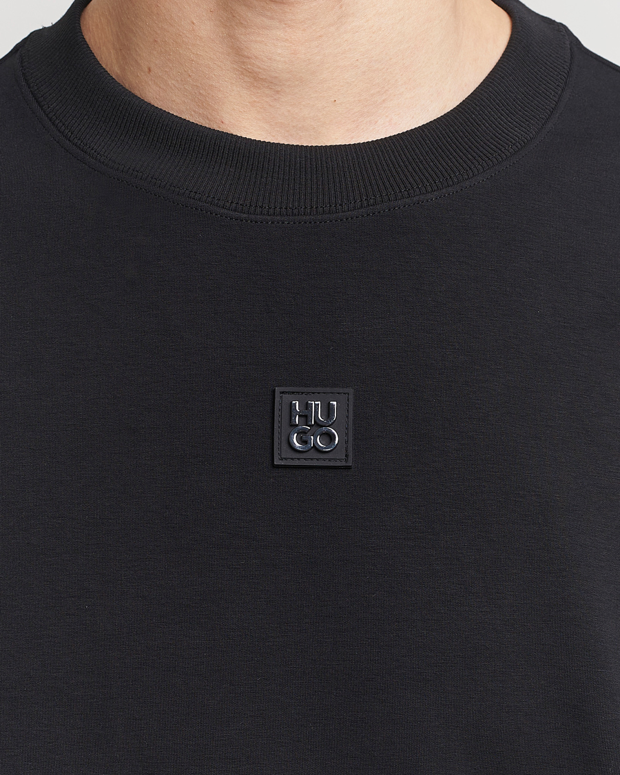 Men | Sweaters & Knitwear | HUGO | Dettil Logo Sweatshirt Black