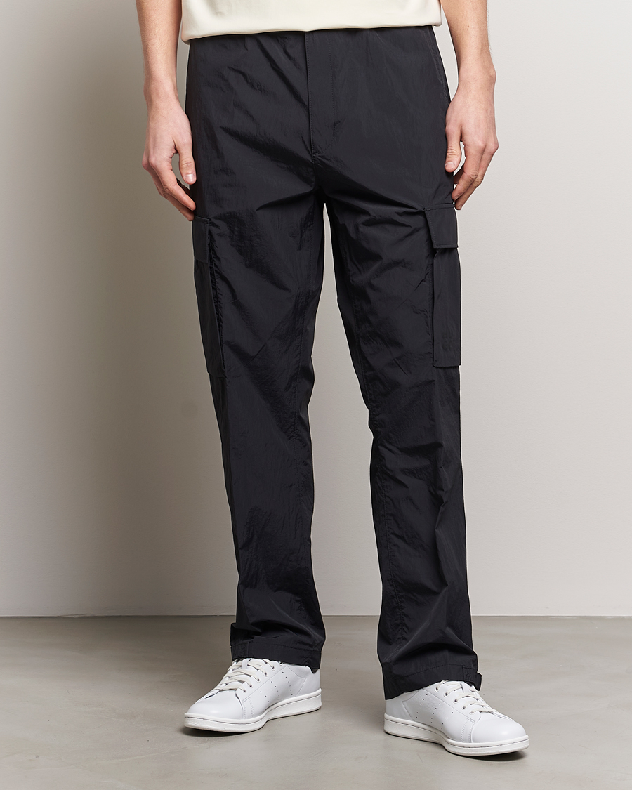 Men | Trousers | HUGO | Gero Nylon Cargo Pants Black