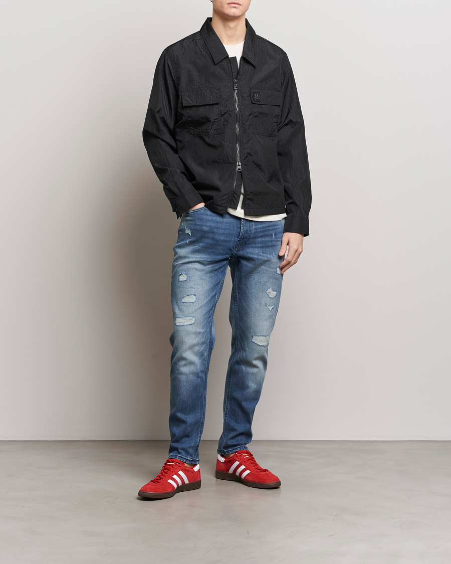 Men | Shirts | HUGO | Emalo Full-Zip Overshirt Black