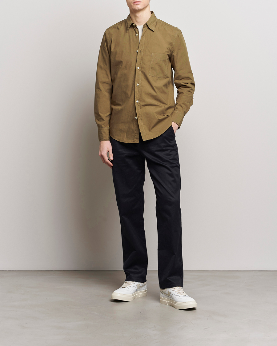 Men | Shirts | BOSS ORANGE | Relegant Cotton Pocket Shirt Open Green