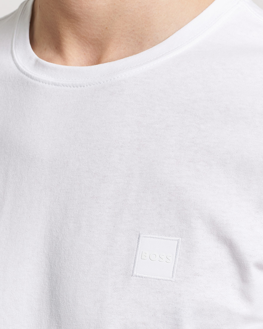 Men | T-Shirts | BOSS ORANGE | Tales Logo Crew Neck T-Shirt White