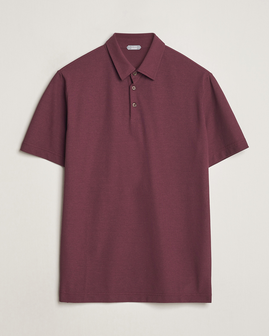 Men | Polo Shirts | Zanone | Ice Cotton Polo Burgundy