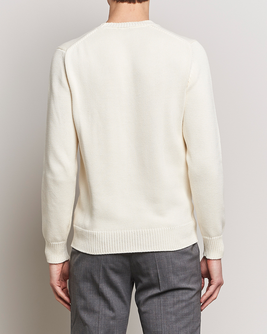 Men | Sweaters & Knitwear | Zanone | Soft Cotton Crewneck Sweater Off White
