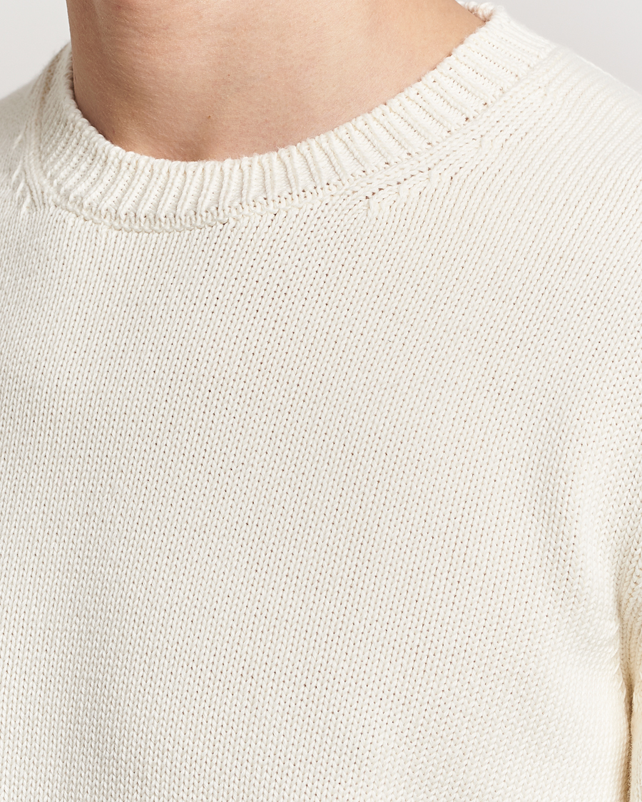 Men | Sweaters & Knitwear | Zanone | Soft Cotton Crewneck Sweater Off White