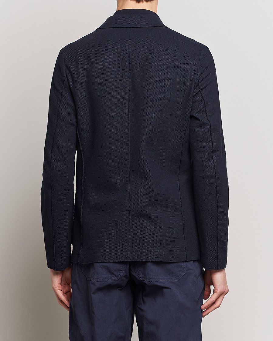 Men | Blazers | Harris Wharf London | Loro Piana Honey Comb Blazer Navy