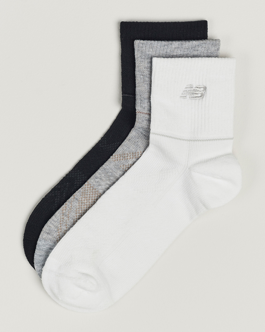 Men | Underwear & Socks | New Balance Running | 3-Pack Ankle Running Socks White/Grey/Black