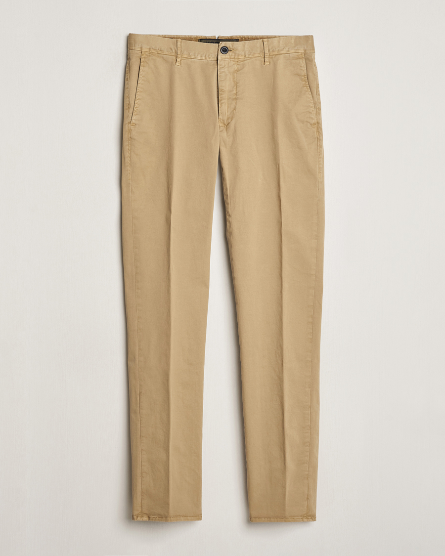 Men | Trousers | Incotex | Slim Fit Garment Dyed Slacks Beige