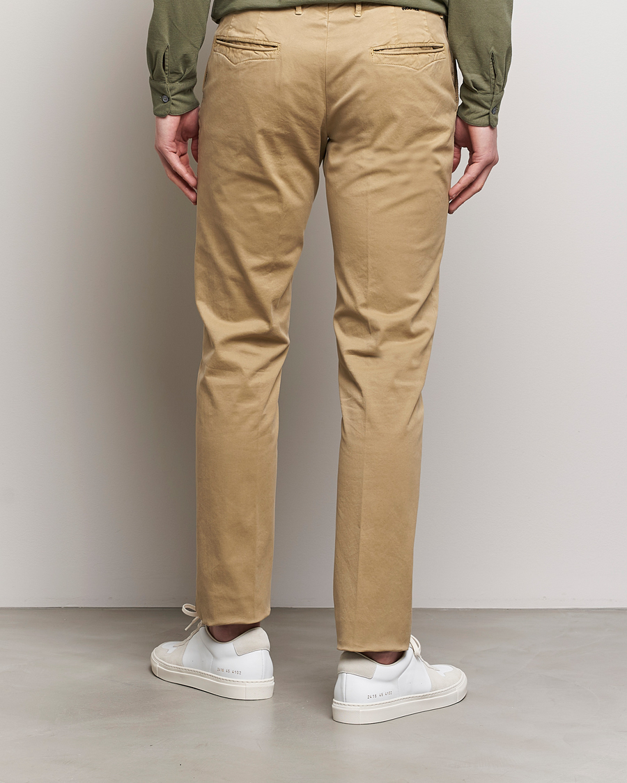 Men | Trousers | Incotex | Slim Fit Garment Dyed Slacks Beige