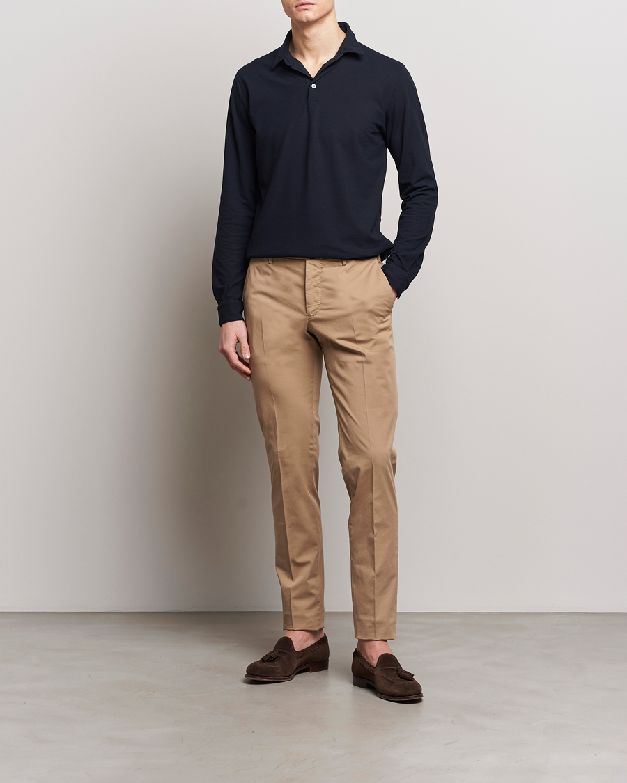 Men | Trousers | Incotex | Slim Fit Comfort Chinos Beige