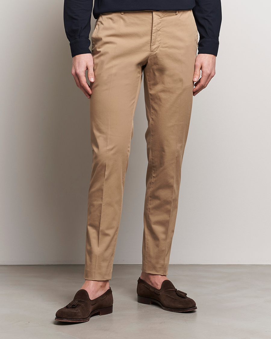 Men | Trousers | Incotex | Slim Fit Comfort Chinos Beige