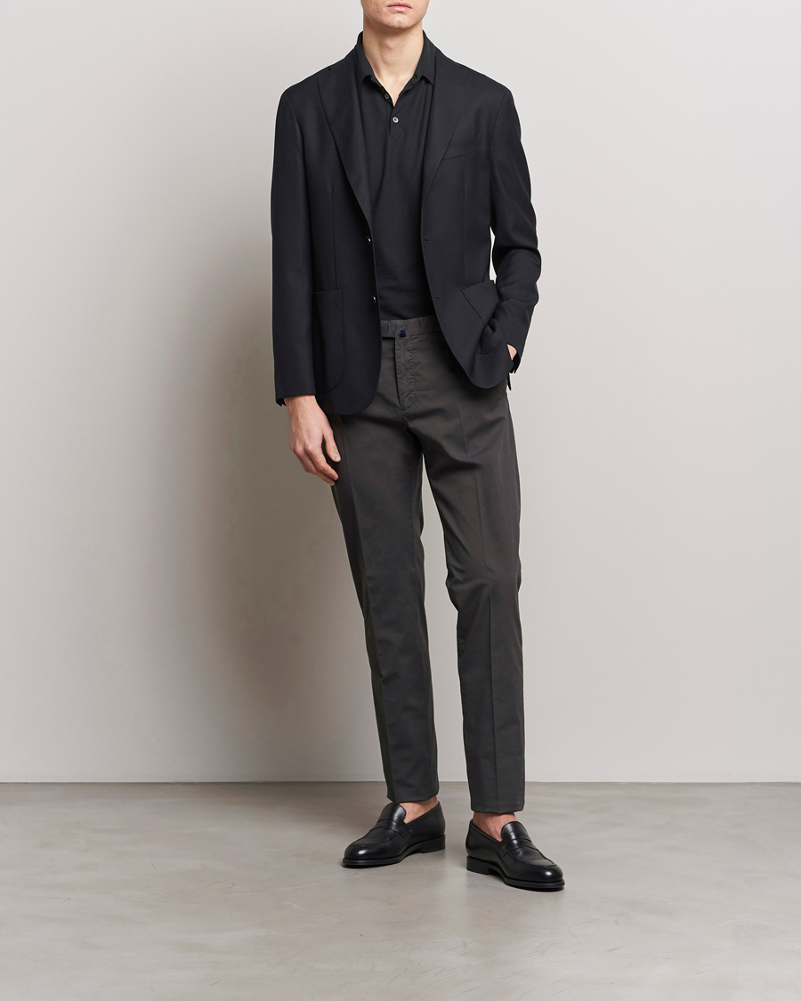 Men | Trousers | Incotex | Slim Fit Comfort Chinos Charcoal