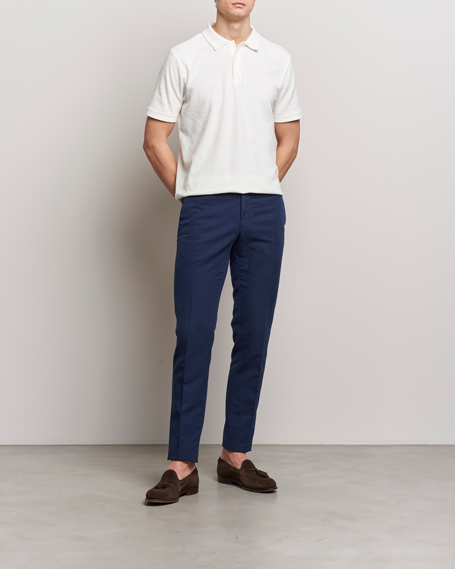 Men | Trousers | Incotex | Slim Fit Chinolino Trousers Navy