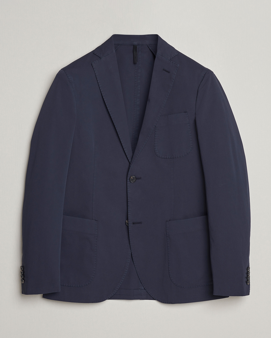 Men | Blazers | Incotex | Unconstructed Comfort Cotton Blazer Navy