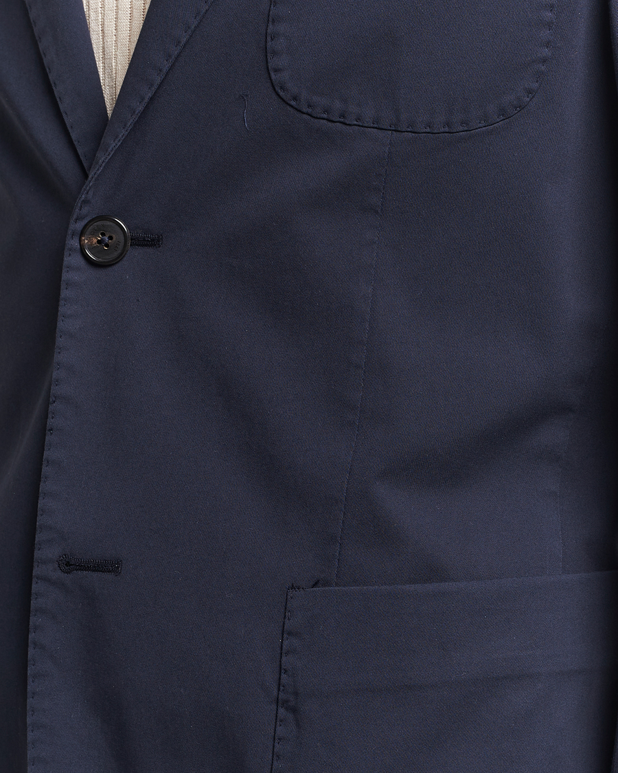 Men | Blazers | Incotex | Unconstructed Comfort Cotton Blazer Navy