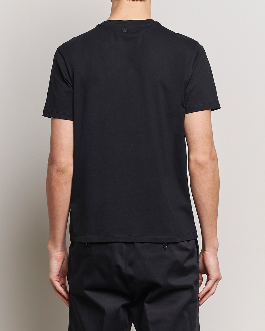 Men | T-Shirts | AMI | Tonal Heart Logo T-Shirt Black