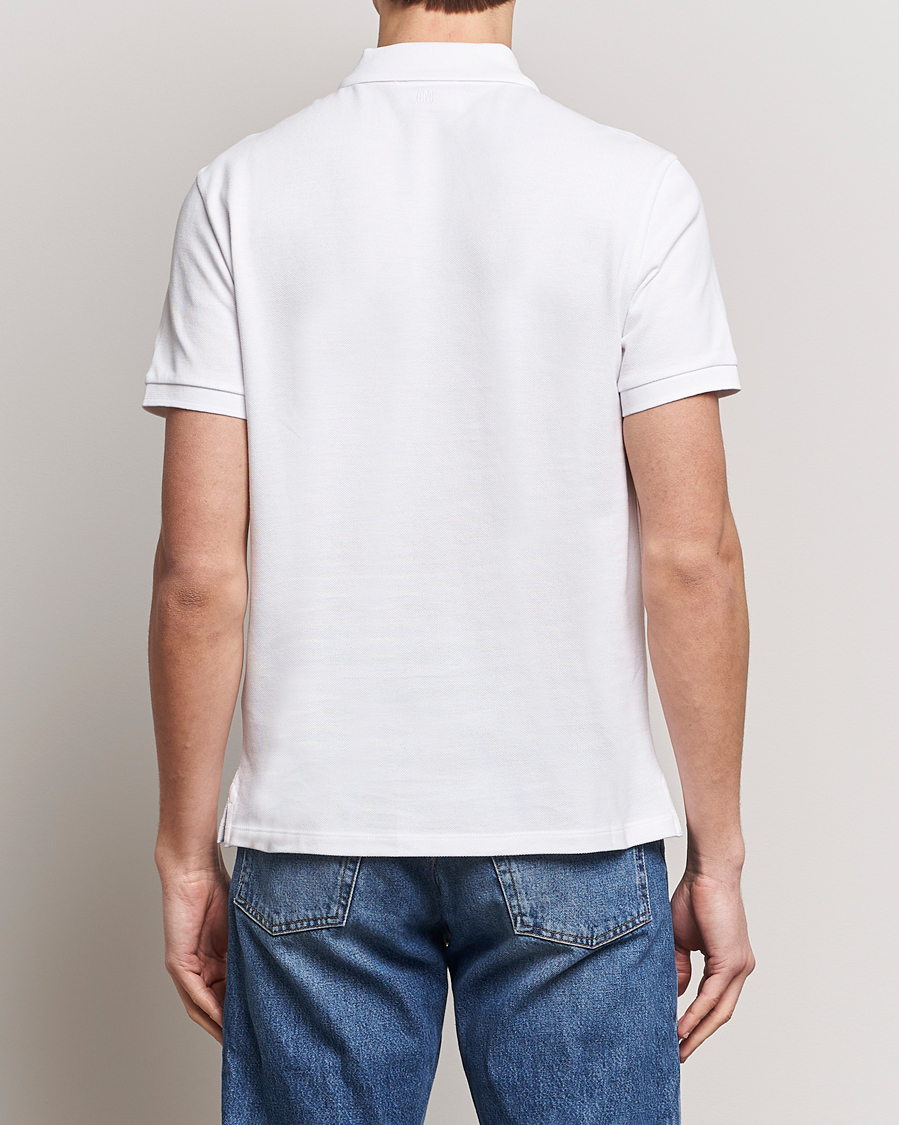 Men | Polo Shirts | AMI | Heart Logo Piquet Polo White