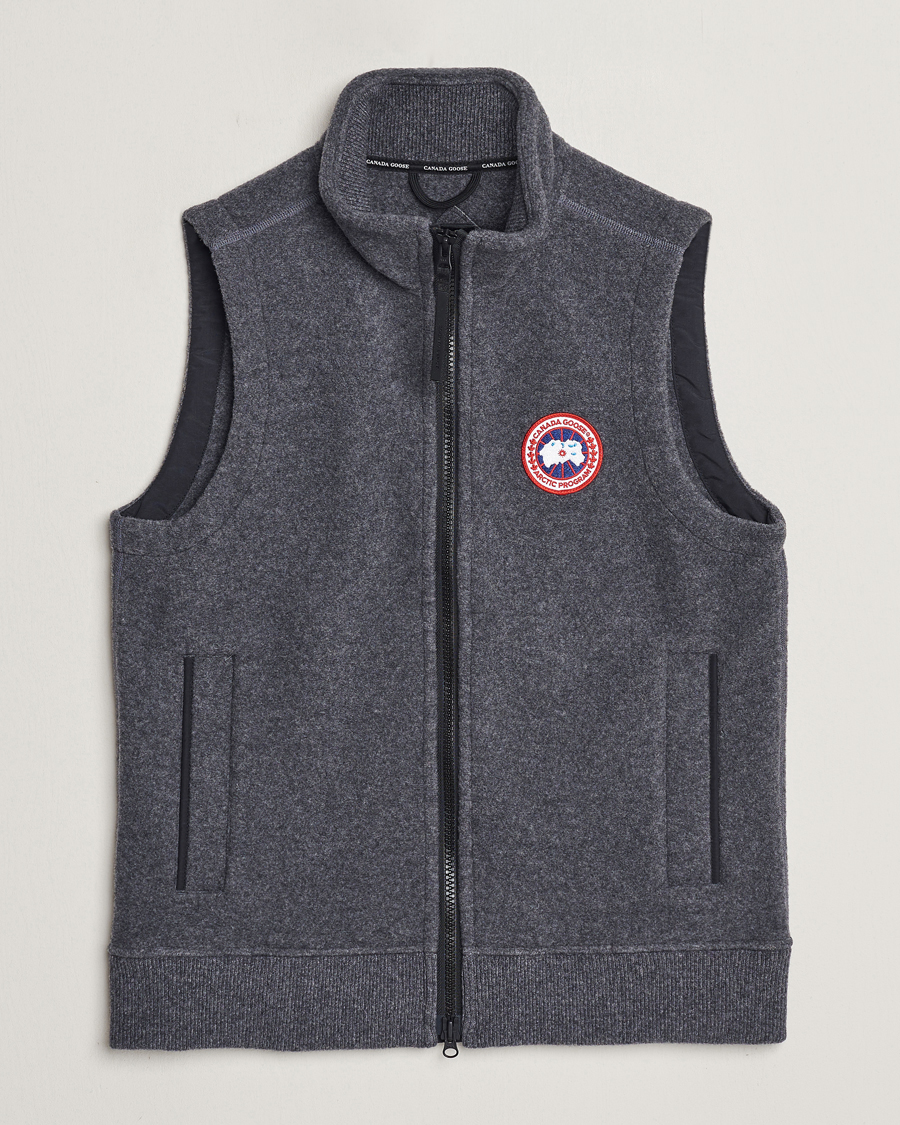 Men | Coats & Jackets | Canada Goose | Mersey Fleece Vest Quarry Grey